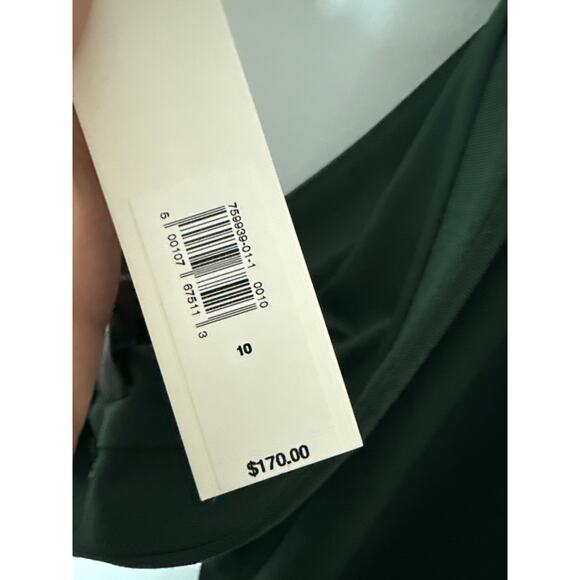NWT Banana Republic Soraya Butterfly Sleeve Midi Dress in Hunter Green, 10 - Picture 7 of 8